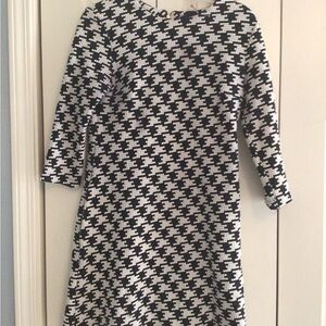 Just Taylor Chic Black and White Houndstooth Dress size 8